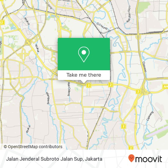 Jalan Jenderal Subroto Jalan Sup map