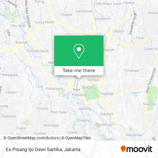 Es Pisang Ijo Dewi Sartika map