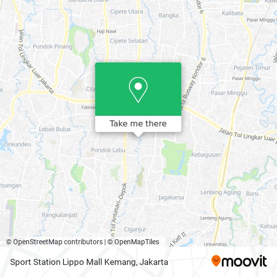 Sport Station Lippo Mall Kemang map