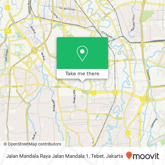 Jalan Mandala Raya Jalan Mandala 1, Tebet map