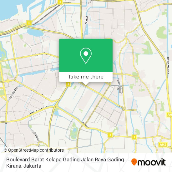 Boulevard Barat Kelapa Gading Jalan Raya Gading Kirana map