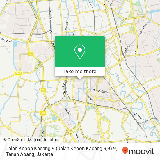 Jalan Kebon Kacang 9 (Jalan Kebon Kacang 9,9) 9, Tanah Abang map