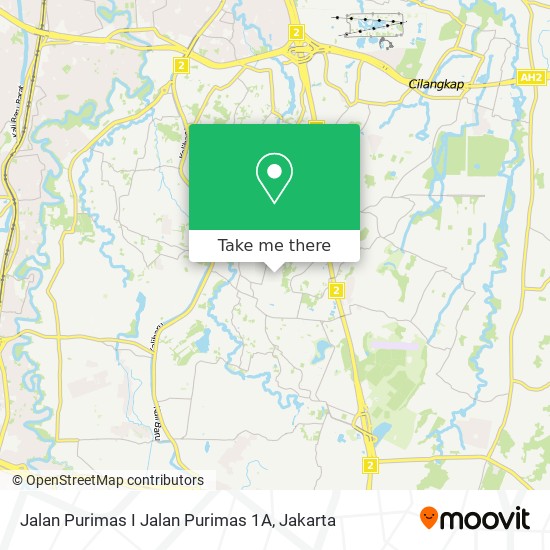 Jalan Purimas I Jalan Purimas 1A map