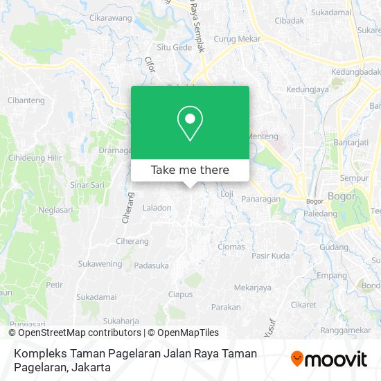 Kompleks Taman Pagelaran Jalan Raya Taman Pagelaran map