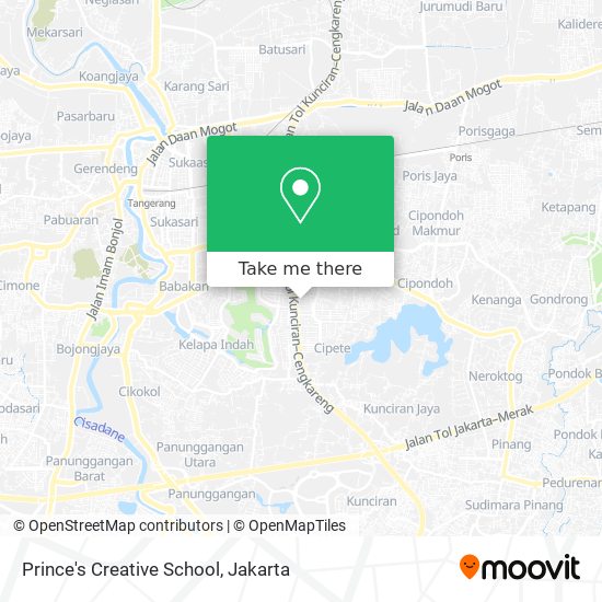 Prince's Creative School map