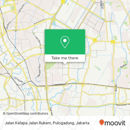 Jalan Kelapa Jalan Rukem, Pulogadung map