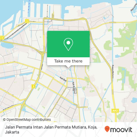 Jalan Permata Intan Jalan Permata Mutiara, Koja map