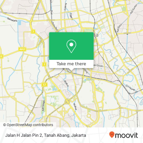 Jalan H Jalan Pin 2, Tanah Abang map