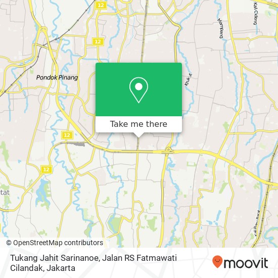 Tukang Jahit Sarinanoe, Jalan RS Fatmawati Cilandak map