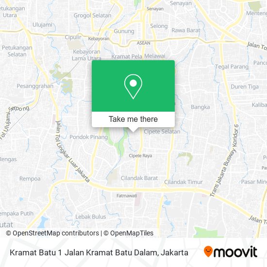 Kramat Batu 1 Jalan Kramat Batu Dalam map