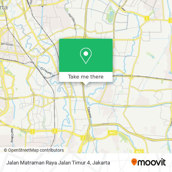 Jalan Matraman Raya Jalan Timur 4 map