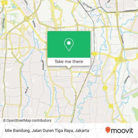 Mie Bandung, Jalan Duren Tiga Raya map