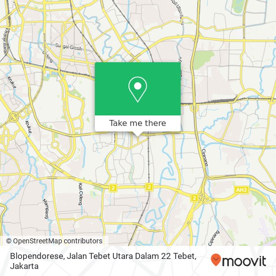 Blopendorese, Jalan Tebet Utara Dalam 22 Tebet map