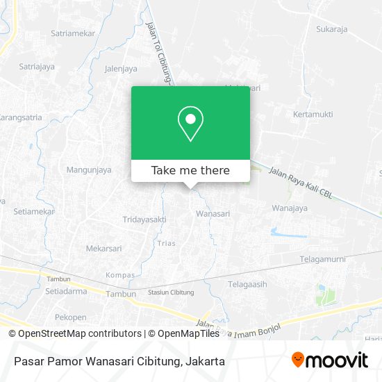 Pasar Pamor Wanasari Cibitung map