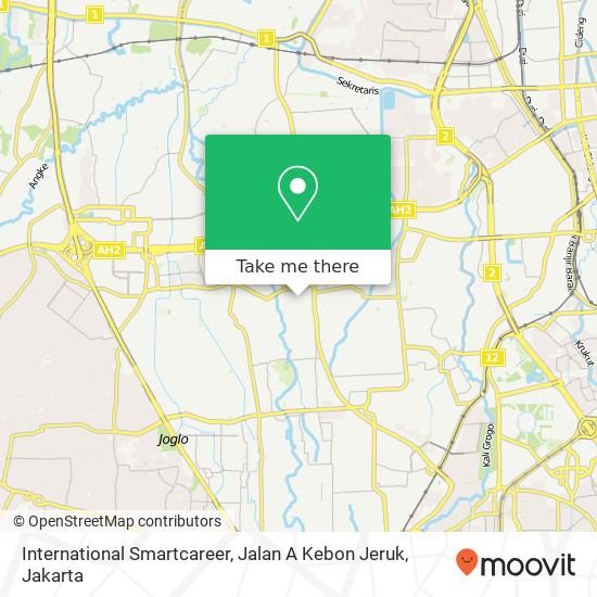 International Smartcareer, Jalan A Kebon Jeruk map