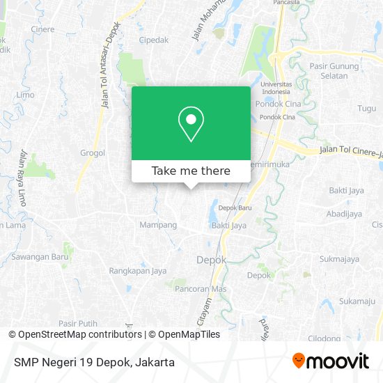 SMP Negeri 19 Depok map