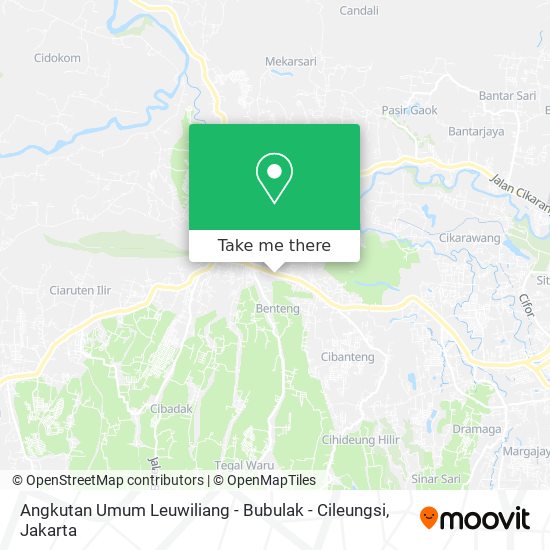 Angkutan Umum Leuwiliang - Bubulak - Cileungsi map