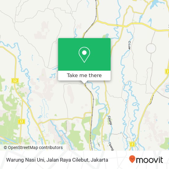 Warung Nasi Uni, Jalan Raya Cilebut map