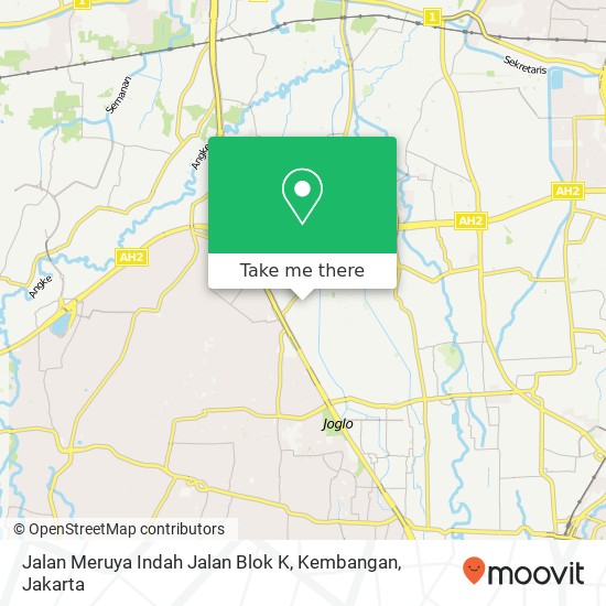 Jalan Meruya Indah Jalan Blok K, Kembangan map