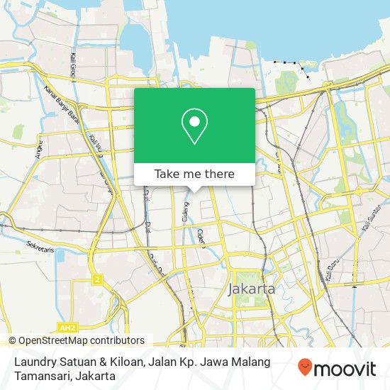 Laundry Satuan & Kiloan, Jalan Kp. Jawa Malang Tamansari map