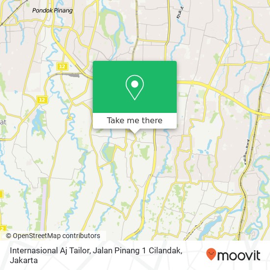 Internasional Aj Tailor, Jalan Pinang 1 Cilandak map