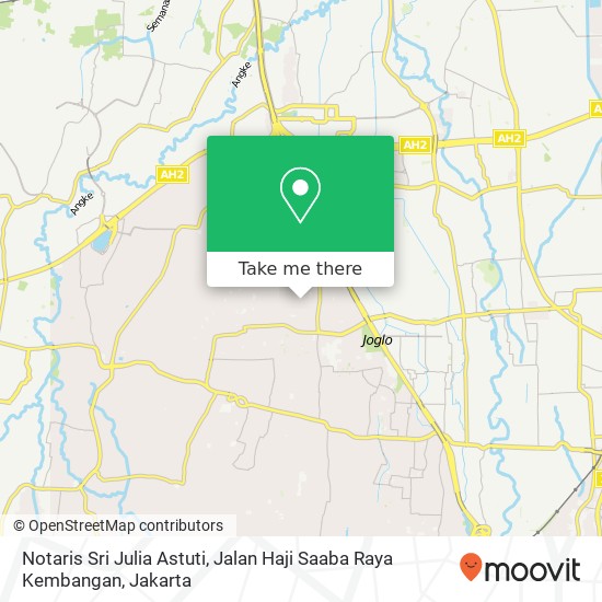 Notaris Sri Julia Astuti, Jalan Haji Saaba Raya Kembangan map