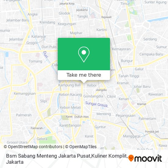 Bsm Sabang Menteng Jakarta Pusat,Kuliner Komplit map