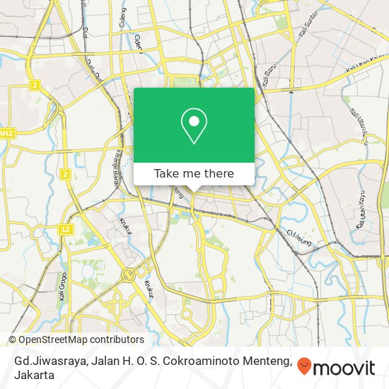 Gd.Jiwasraya, Jalan H. O. S. Cokroaminoto Menteng map