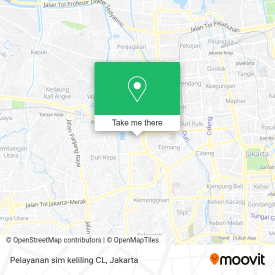Pelayanan sim keliling CL map