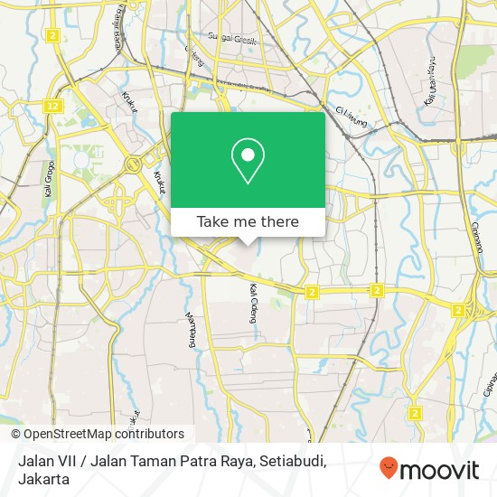 Jalan VII / Jalan Taman Patra Raya, Setiabudi map