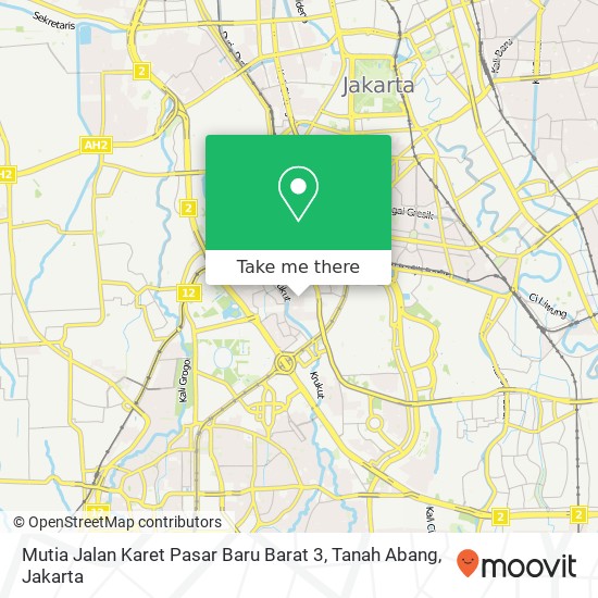 Mutia Jalan Karet Pasar Baru Barat 3, Tanah Abang map