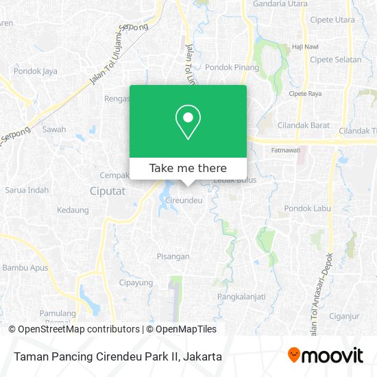 Taman Pancing Cirendeu Park II map