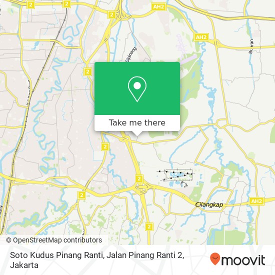 Soto Kudus Pinang Ranti, Jalan Pinang Ranti 2 map