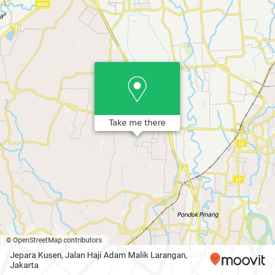 Jepara Kusen, Jalan Haji Adam Malik Larangan map