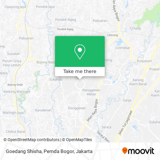 Goedang Shisha, Pemda Bogor map