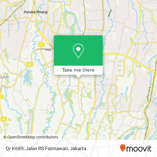 Qr K689, Jalan RS Fatmawati map