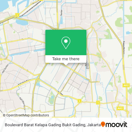 Boulevard Barat Kelapa Gading Bukit Gading map