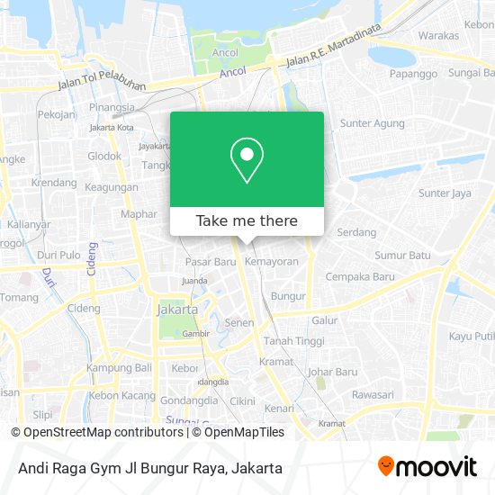 Andi Raga Gym Jl Bungur Raya map