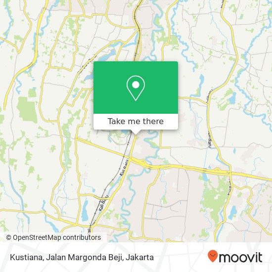 Kustiana, Jalan Margonda Beji map