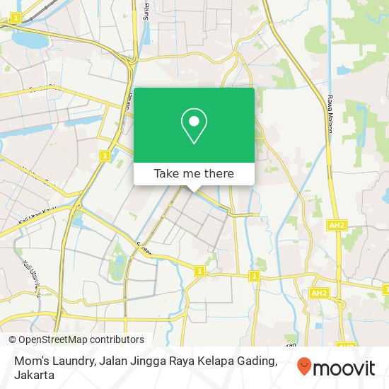 Mom's Laundry, Jalan Jingga Raya Kelapa Gading map