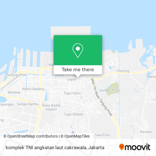 komplek TNI angkatan laut cakrawala map