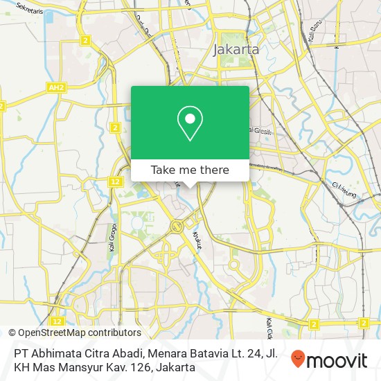 PT Abhimata Citra Abadi, Menara Batavia Lt. 24, Jl. KH Mas Mansyur Kav. 126 map