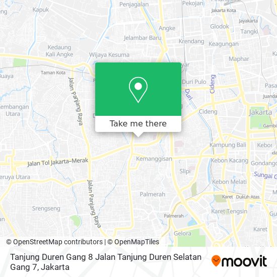 Tanjung Duren Gang 8 Jalan Tanjung Duren Selatan Gang 7 map