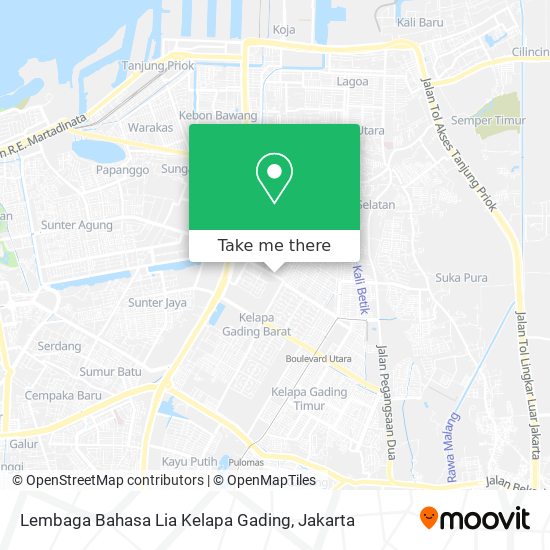 Lembaga Bahasa Lia Kelapa Gading map