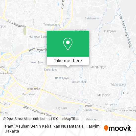 Panti Asuhan Benih Kebajikan Nusantara al Hasyim map