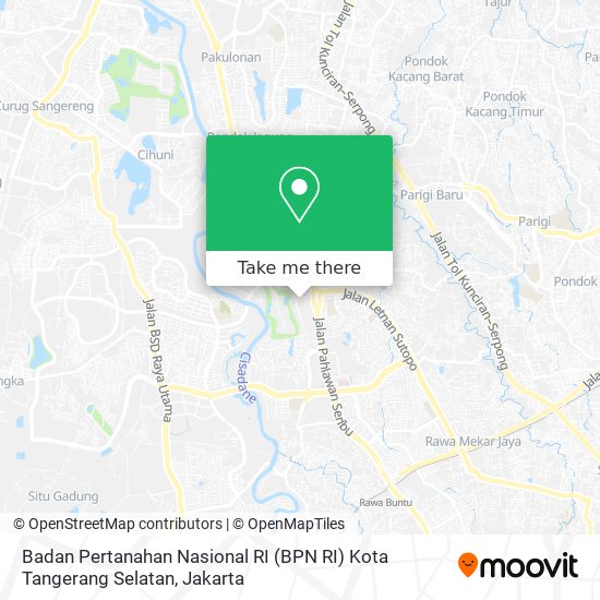 Badan Pertanahan Nasional RI (BPN RI) Kota Tangerang Selatan map