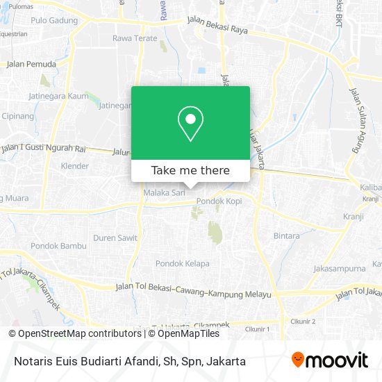 Notaris Euis Budiarti Afandi, Sh, Spn map