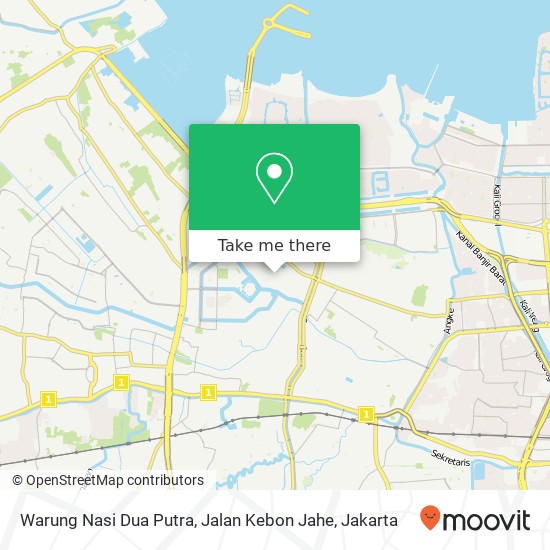 Warung Nasi Dua Putra, Jalan Kebon Jahe map