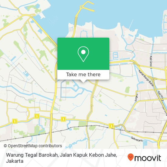 Warung Tegal Barokah, Jalan Kapuk Kebon Jahe map