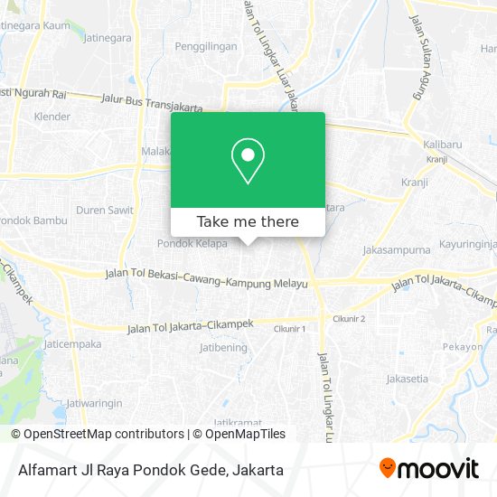 Alfamart Jl Raya Pondok Gede map